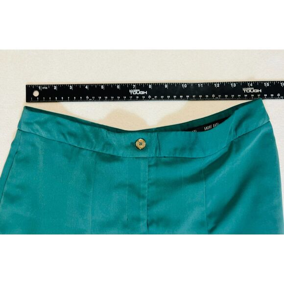 Forest Green Ultra Wide Leg Flowy Rayon Career Work Trousers Size 30 (10) EUC - Picture 7 of 8